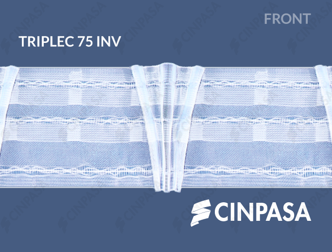  Transparent pinch pleat tape with triangular pleats 